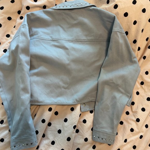 ZARA STUDDED CROPPED OVERSHIRT - Picture 4 of 5